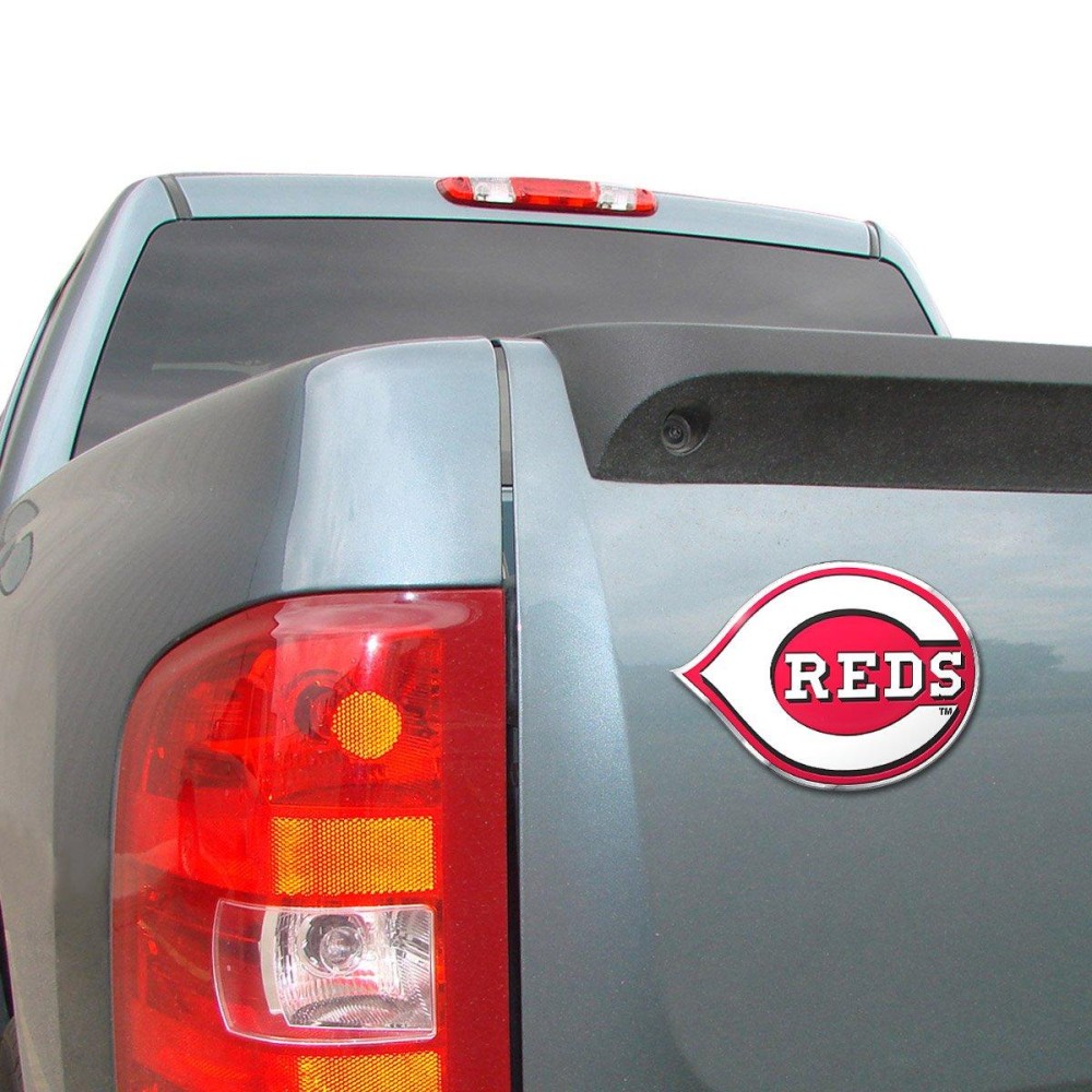 Mlb Cincinnati Reds Heavy Duty Aluminum Color Emblem