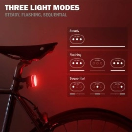 Bv Bicycle Light Set Super Bright 5 Led Headlight 3 Led Taillight Quickrelease Bike Lights For Night Riding