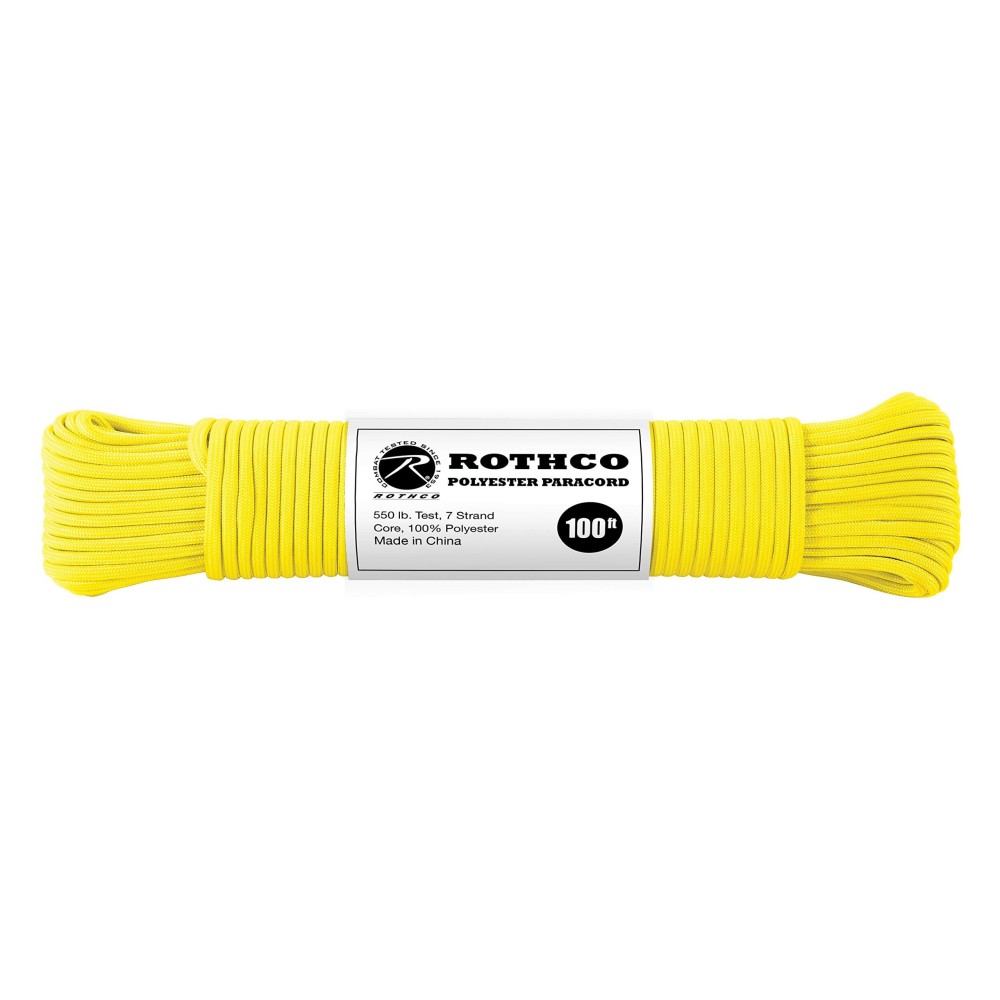 Rothco Polyester Paracord Safety Yellow 100