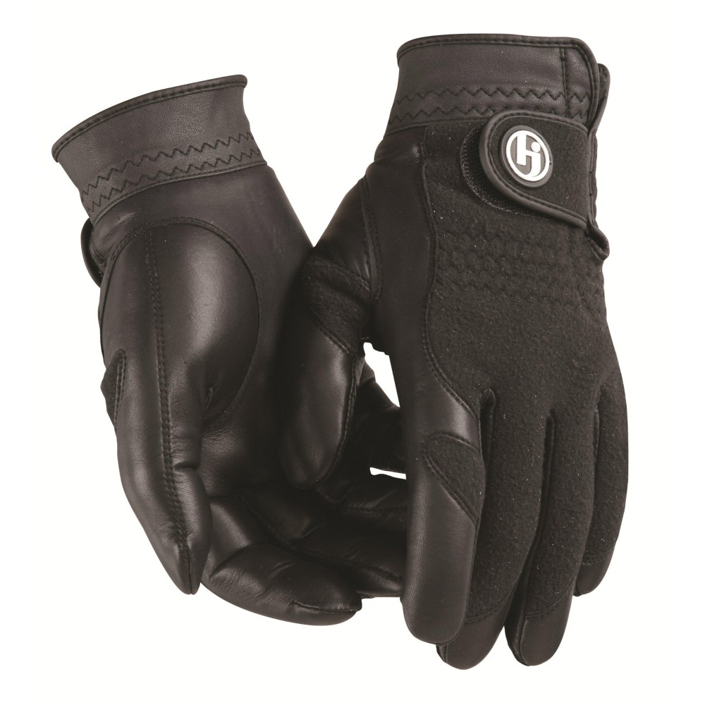 Hj Glove Mens Black Winter Performance Golf Glove Small Pair