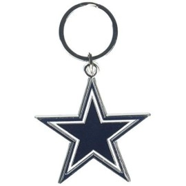 NFL Siskiyou Sports Fan Shop Dallas cowboys chrome Enameled Key chain One Size Team colors