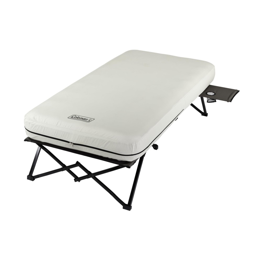 Coleman Camping Cot Air Mattress Pump Combo Folding Camp Cot Air Bed With Side Table Batteryoperated Pump Great For C