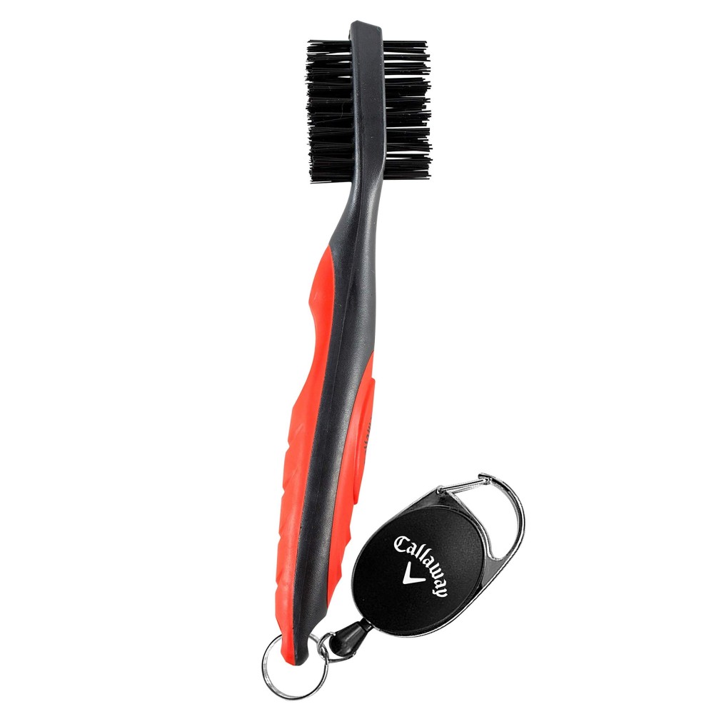 Callaway Premium Golf Club Brush For Golf Clubs And Golf Shoes With Retractable Cord