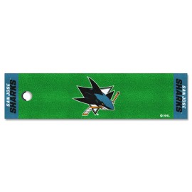 FANMATS 10674 San Jose Sharks Putting Green Mat - 1.5ft. x 6ft.