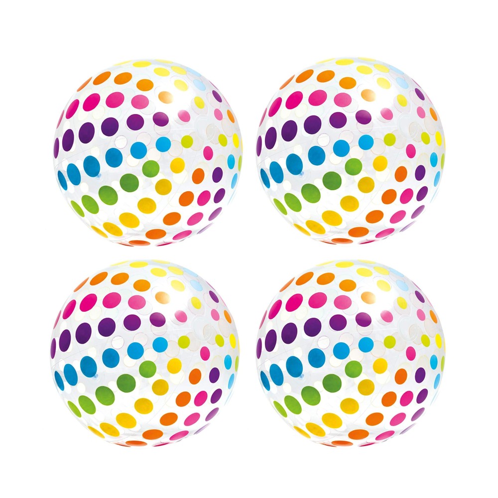 Intex 59065Ep Jumbo Inflatable Big Panel Colorful Giant Beach Ball Set Of 4