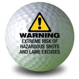 Warning golf Balls