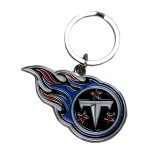 NFL Siskiyou Sports Fan Shop Tennessee Titans chrome Enameled Key chain One Size Team colors