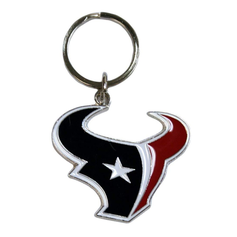 NFL Siskiyou Sports Fan Shop Houston Texans chrome Enameled Key chain One Size Team colors