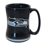 Nfl Seattle Seahawks Sculpted Relief Mug 14Ounce College Navy