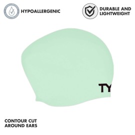 Tyr Long Hair Wrinklefree Silicone Swim Cap Mint