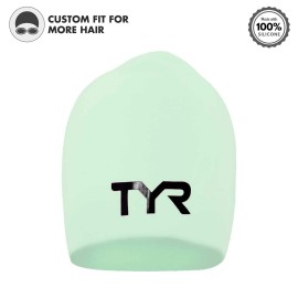 Tyr Long Hair Wrinklefree Silicone Swim Cap Mint