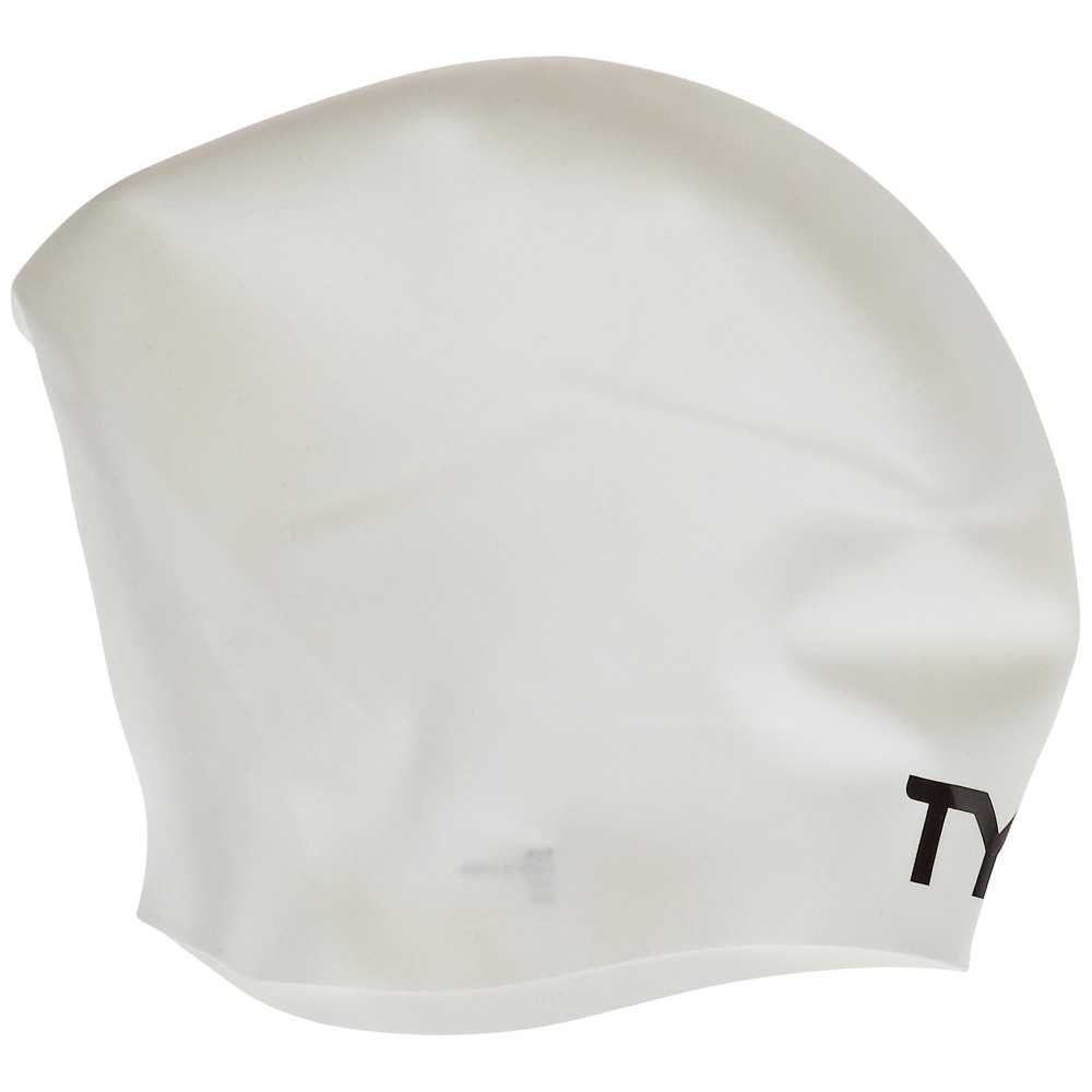 Tyr Long Hair Wrinklefree Silicone Swim Cap White