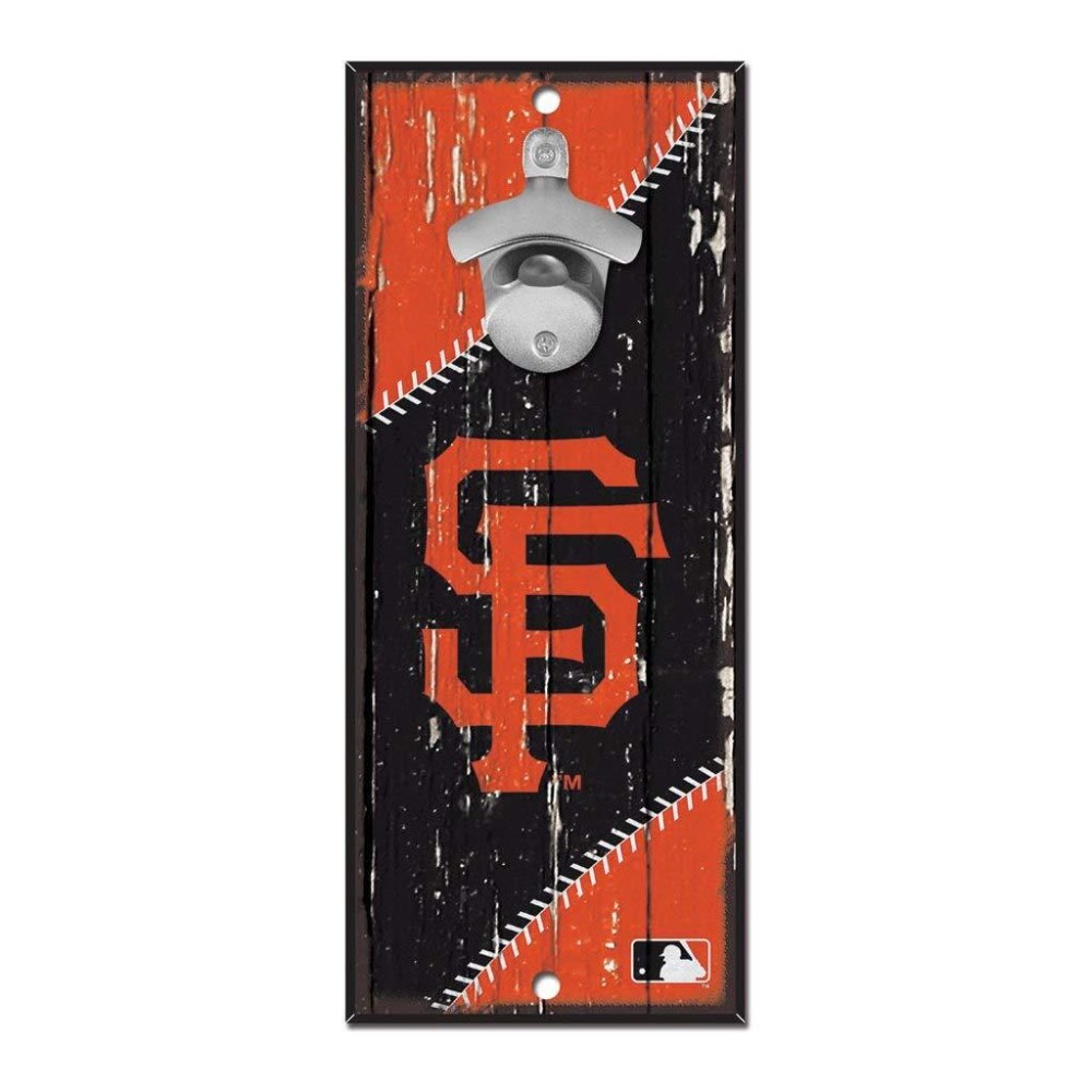 Wincraft Mlb San Francisco Giants Bottle Opener5X11 Wood Sign Bottle Opener Team Colors 5X11