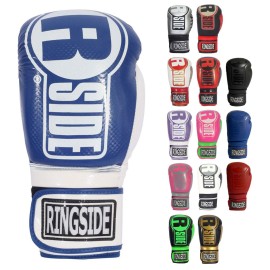 Ringside Apex Bag Gloves Imftech Boxing Gloves With Secure Wrist Support Synthetic Boxing Gloves For Men And Women Blue And