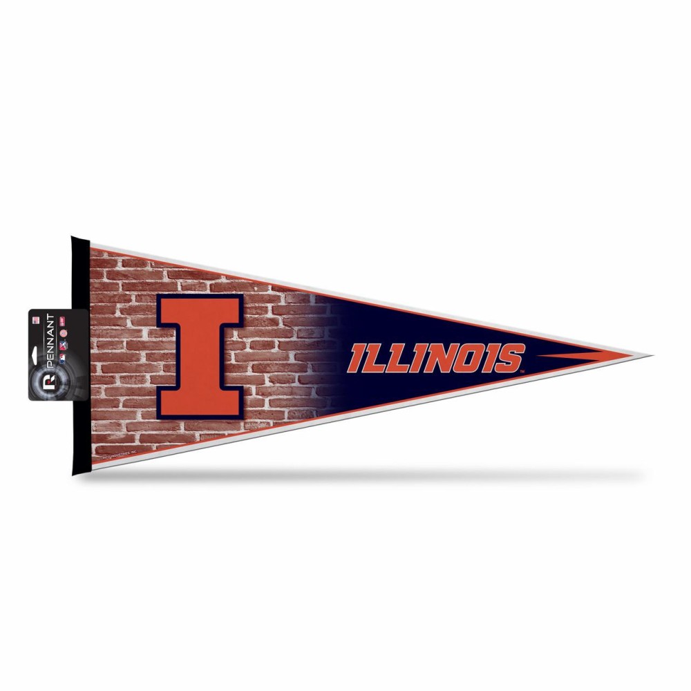 Illinois Fighting Illini Pennant 12x30 Carded Rico