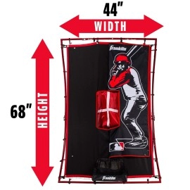 Franklin Sports Unisex Youth Return Franklin Sports Baseball Pitching Target And Rebounder Net 2 In 1 Pitch Trainer Pitchback Ne