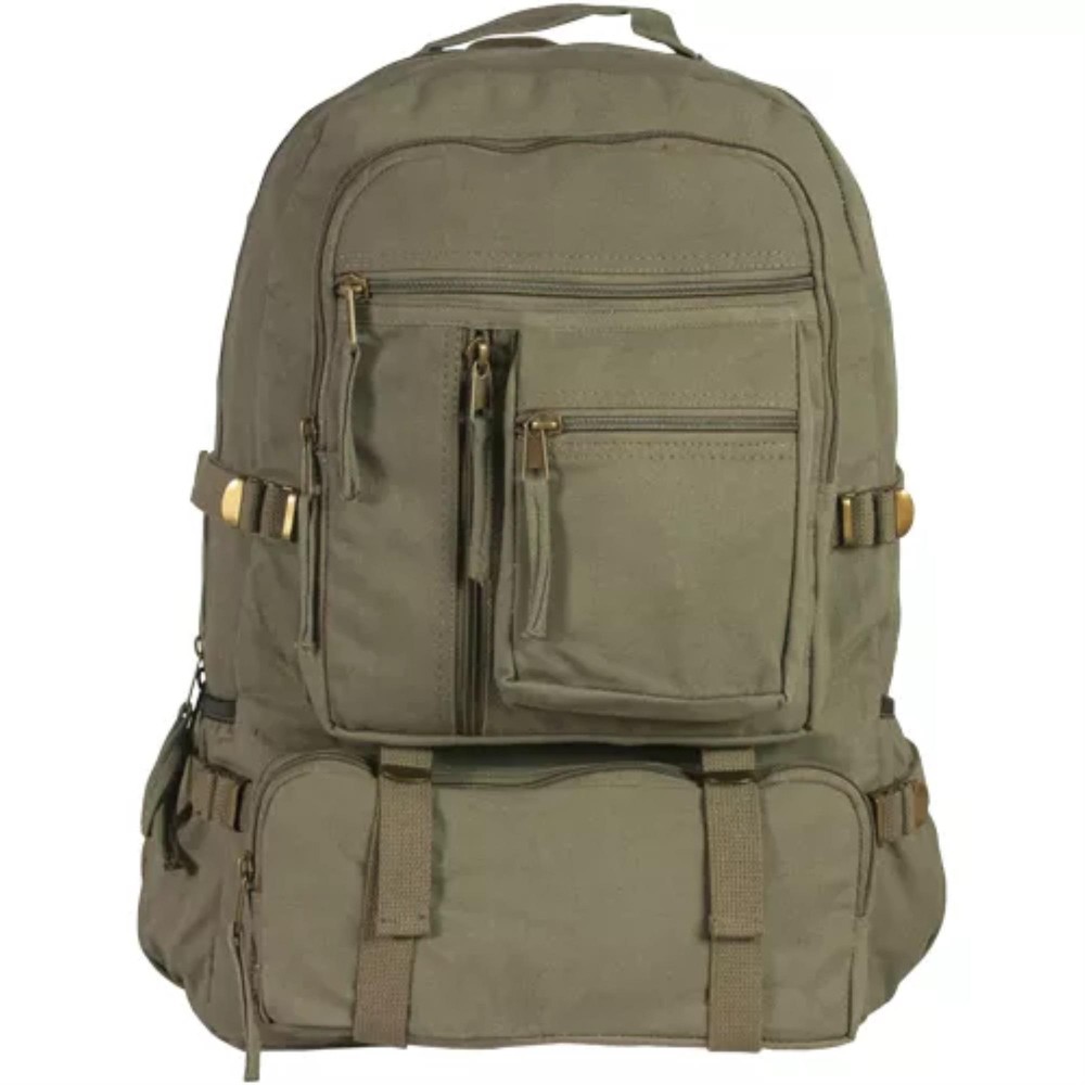 Retro Cantabrian Excursion Rucksack (No Leather Trim) - Olive Drab