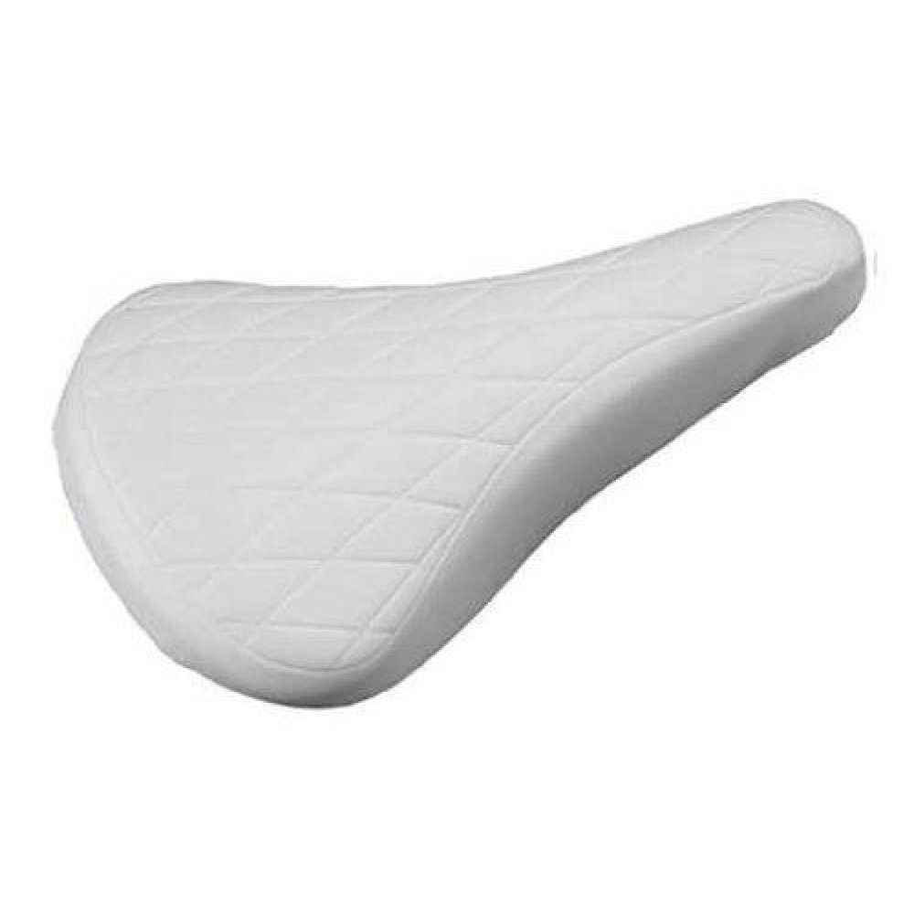 Lowrider Vinyl Saddle Diamond 702 White Bike Seat Bicycle Seat Bike Part Bicycle Part Bike Part Bmx Free Style Fixie Ro