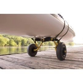 Suspenz Stowable Kayak Carrier Cart Sk Trailer Cart With Airless Wheels And Straps Yellow 221166