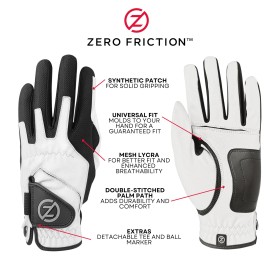 Zero Friction Mens Golf Gloves Right Hand One Size Orange