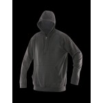 GRID FLEECE HOODIE, LONG SLEEVE, BLACK, MENS, POLY SPANDEX, S