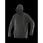 GRID FLEECE HOODIE, LONG SLEEVE, BLACK, MENS, POLY SPANDEX, L