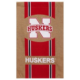 Evergreen Ncaa Nebraska Cornhuskers Flag29X43 Burlap House Style Team Colors One Size