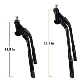 Bv Bike Kickstand Ebike Heavy Duty Center Mount Bicycle Stand Length Adjustable Foldable Double Leg For 2428 Bikes