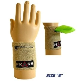 PRASM Unisex Zipper-Pocket Designer Sports Wristbands - L