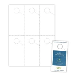 Blanks USA PPH06057SWH 2.75 x 5.5 in. Micro-Perforated Parking Pass Hanger White - 300 Sheets per Pack