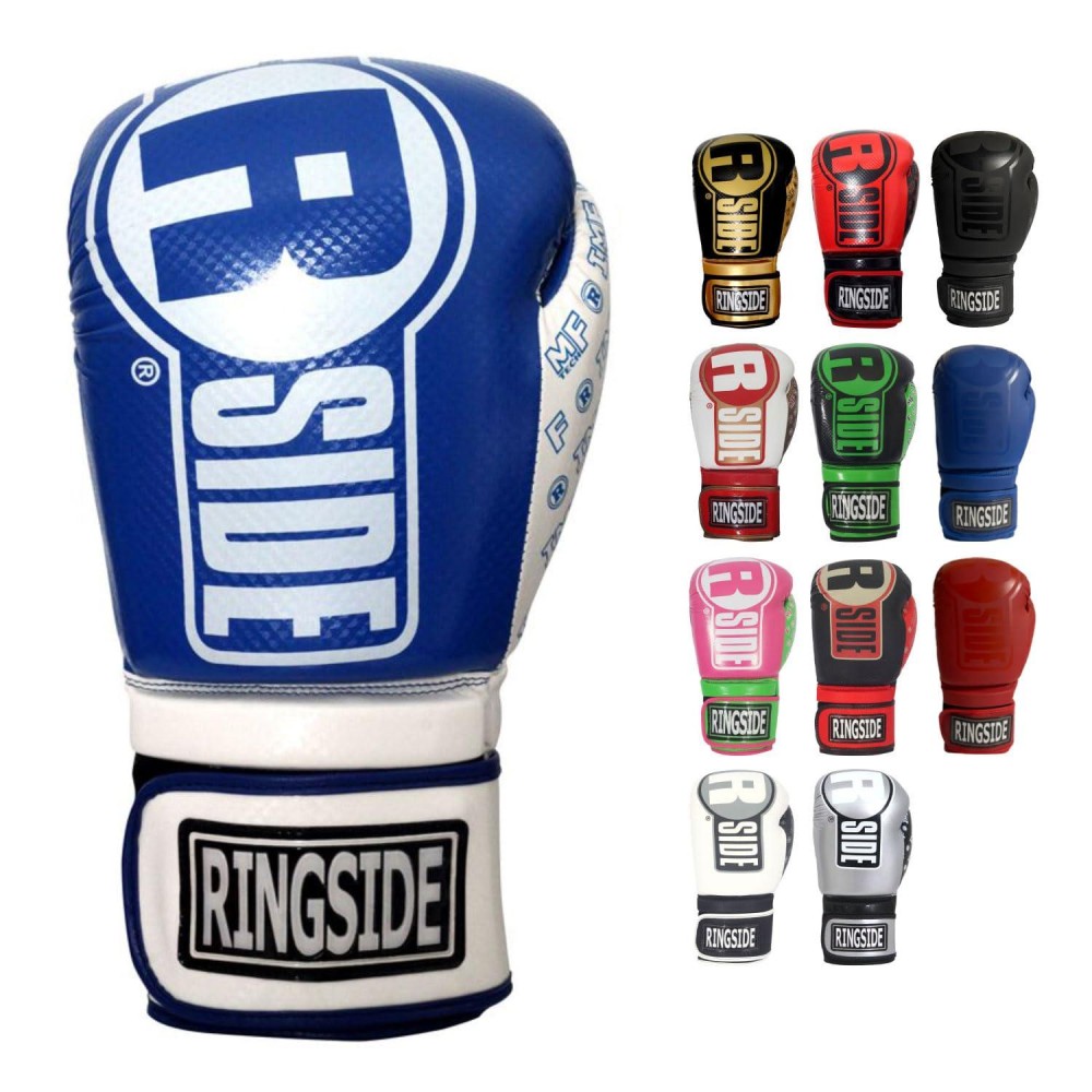 Ringside Apex Flash Boxing Training Sparring Gloves Blwh 16 Oz Blackwhite