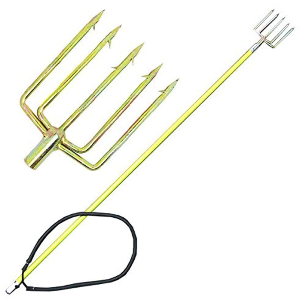 Scuba Choice Scpss5P0135 Spearfishing 35Feet Fiber Glass Pole Spear Hawaiian Sling With 5 Prong Harpoon Tip Yellow