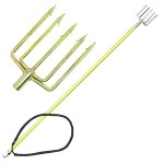 Scuba Choice Scpss5P0135 Spearfishing 35Feet Fiber Glass Pole Spear Hawaiian Sling With 5 Prong Harpoon Tip Yellow