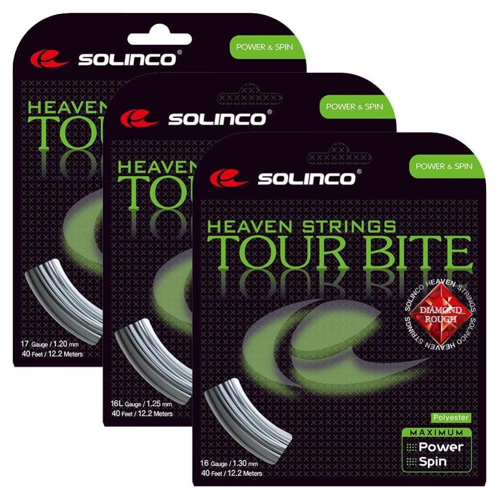 Solinco Tour Bite Diamond Rough Tennis String Set16Lsilver