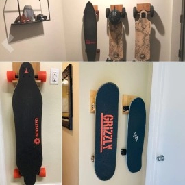 Cor Surf Bamboo Skateboard Wall Rack The Original Skateboard Wall Storage Mount For Storing Your Skateboard Or Longboard Skate