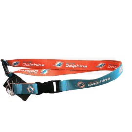 Aminco Nfl Miami Dolphins Reversible Lanyard