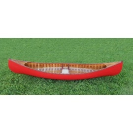 Red Wooden Canoe 10ft With Ribs Curved Bow