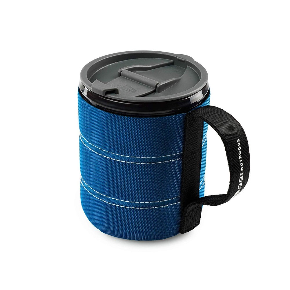 Gsi Outdoors Insulated Infinity Backpacker Mug For Camping Sturdy And Lightweight Blue 17 Fl Oz