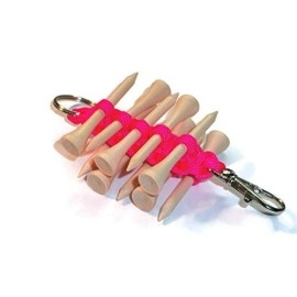 Redvex Paracord Golf Tee Holder Pink Holds 10 Golf Tees