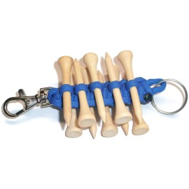 Redvex Paracord Golf Tee Holder Blue Holds 10 Golf Tees