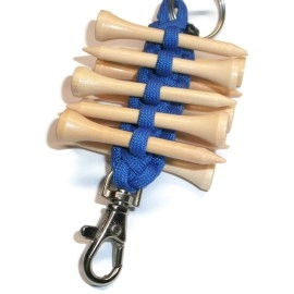 Redvex Paracord Golf Tee Holder Blue Holds 10 Golf Tees