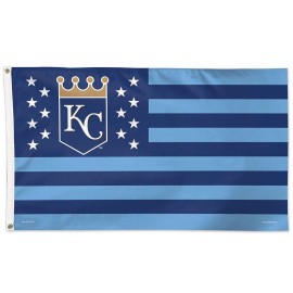 Wincraft Mlb Kansas City Royals 02490115 Deluxe Flag 3 X 5 Blue