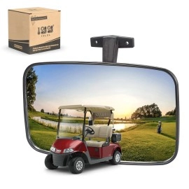 10L0L Golf Cart Mirror 95 75 Large Radian Extra Wide Panoramic Golf Cart Rear View Mirror Black Fits For Yamaha Ezgo Club C