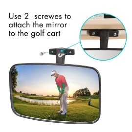 10L0L Golf Cart Mirror 95 75 Large Radian Extra Wide Panoramic Golf Cart Rear View Mirror Black Fits For Yamaha Ezgo Club C