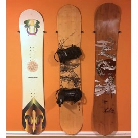 Storeyourboard Cinch Minimalist Snowboard Wall Mount Indoor Display Storage Rack Cinch