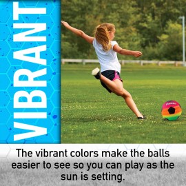 Franklin Sports Kids Mini Soccer Ball Vibe Kids Indoor Outdoor Soccer Ball Rainbow Kids Pvc Ball Great Playground Ball