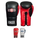 Ringside Lace Imf Tech Boxing Training Sparring Gloves Black 16 Oz