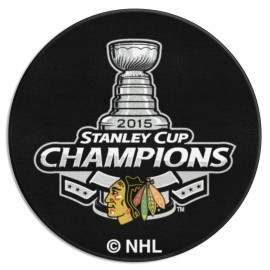 Chicago Blackhawks 2015 NHL Stanley Cup Champions Hockey Puck Rug - 27in. Diameter