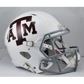 Texas A&M Aggies Deluxe Replica Speed Helmet - White - Special Order