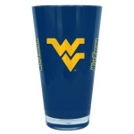 West Virginia Mountaineers Glass 20oz Pint Plastic Insulated CO